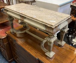 OBLONG COFFEE TABLE MARBLE TOP