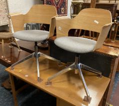 PAIR OF SWIVEL CHAIRS