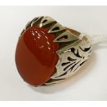 VINTAGE IRANIAN CARNELIAN RING - SIZE T