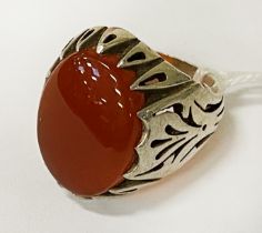 VINTAGE IRANIAN CARNELIAN RING - SIZE T