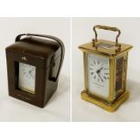 BRASS CARRIAGE CLOCK IN CASE - MATTHEW NORMAN - NEW - 12 CMS (H) APPROX