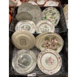 TWO TRAYS OF PLATES INCL. MINTON, MEAKIN ETC