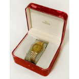 OMEGA SEAMASTER GOLD PLATED WATCH IN BOX