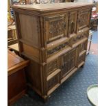 CARVED OAK CABINET