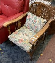 OAK WHEELBACK RECLINER CHAIR