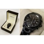 TAG HEUER SWISS MADE LINK AUTOMATIC 200 METRES MENS WATCH IN BLACK WITH BOX