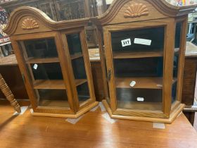 PAIR OF SMALL DISPLAY CABINETS