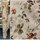 ZOFFANY SCREEN PRINTED FLORAL LINEN FABRIC