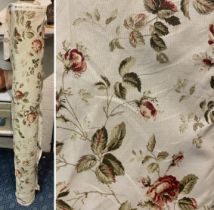 ZOFFANY SCREEN PRINTED FLORAL LINEN FABRIC