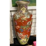 LARGE ORIENTAL HAND PAINTED VASE, SIGNED - 62CMS (H) APPROX