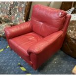 RED LEATHER SWIVEL CHAIRS