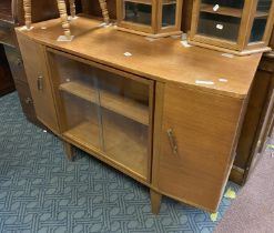 TEAK REVOLVING COCKTAIL CABINET