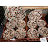 MASONS IRONSTONE GILDED PLATES AND SERVING DISHES - A/F