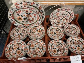 MASONS IRONSTONE GILDED PLATES AND SERVING DISHES - A/F
