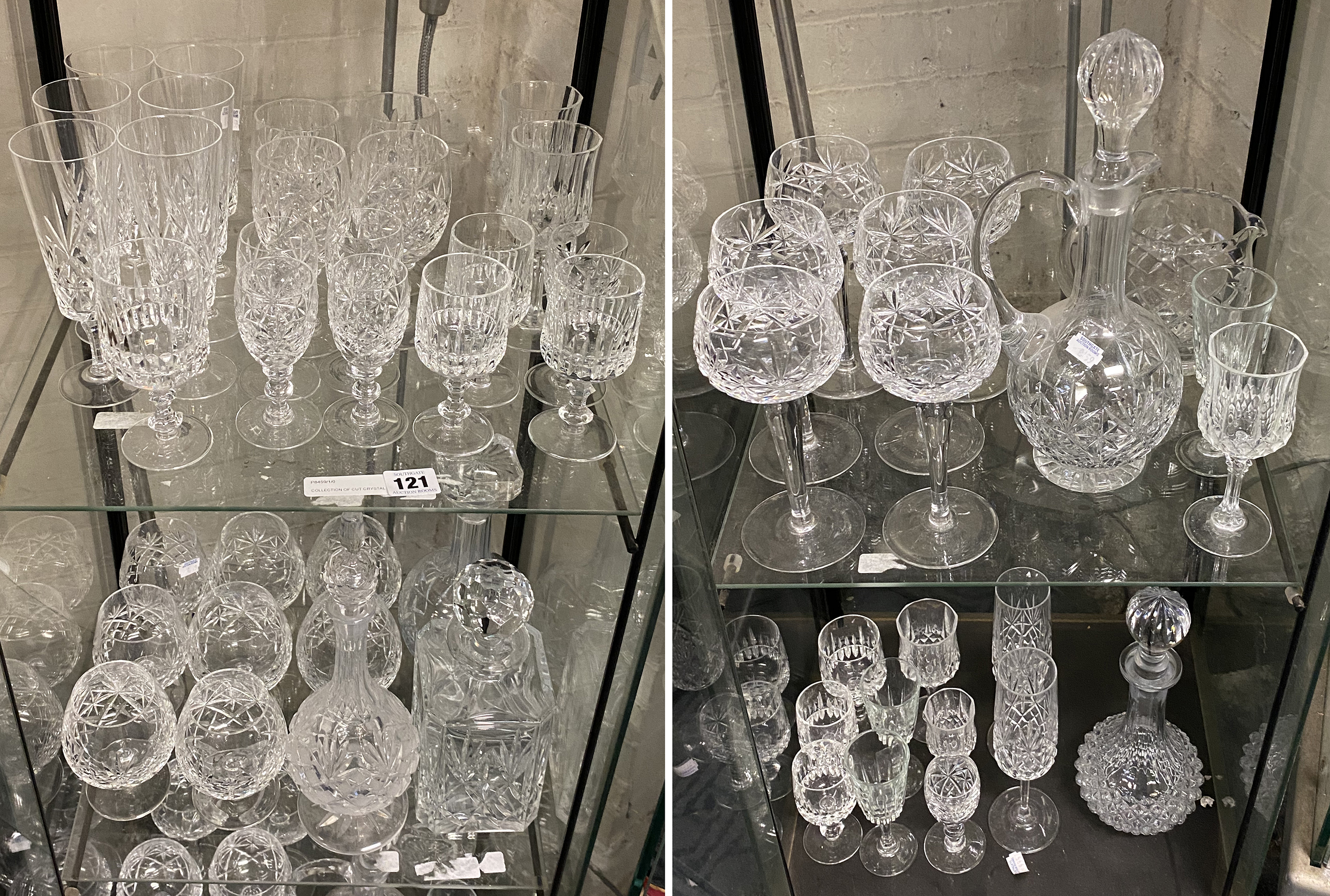COLLECTION OF CUT CRYSTAL GLASSWARE INCL. MOSTLY WEBB CRYSTAL