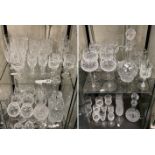COLLECTION OF CUT CRYSTAL GLASSWARE INCL. MOSTLY WEBB CRYSTAL