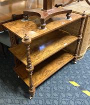 WALNUT VICTORIAN DRINKS TROLLEY