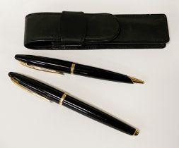 PAIR OF WATERMAN PENS ONE WITH 18 CARAT GOLD NIB