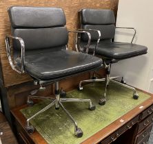 PAIR OF OFFICE CHAIRS -EAMES STYLE