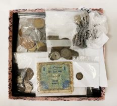 SELECTION OF FOREIGN COINS - SOME SILVER
