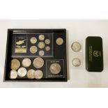 2 SILVER PROOF CYPRIOT COIN SETS & OTHER CYPRIOT COINS