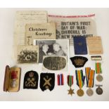 MEDALS INCL. BRITISH EMPIRE MEDAL WITH NEWSPAPERS