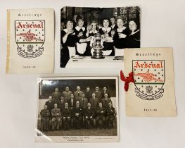 1955 / 56 ARSENAL MEETING AT WEST LODGE PARK,COCKFOSTERS WITH SPURS RELATED PICTURE