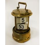 BRASS TICKET CLOCK A/F