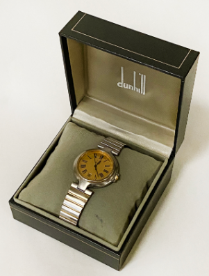 DUNHILL GENTS WATCH WITH BOX - Image 2 of 2