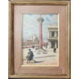 WILLIAM VINES HOLT COBBETT (ACT 1880-1910) WATERCOLOUR ''ST MARKS SQUARE VENICE'' SIGNED & DATED -