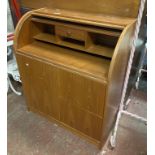 TEAK CYLINDER BUREAU