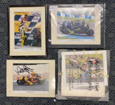 5 X VALENTINO ROSSI SIGNED PRINTS BY KEITH MARTIN