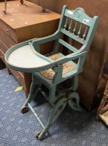 VICTORIAN METAMORPHIC HIGH CHAIR