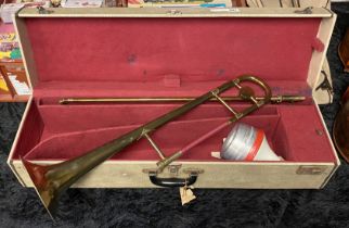 SELMA INVICTA TROMBONE - CASED WITH MUFFLER & MOUTHPIECE