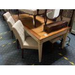 EXTENDING DINING TABLE & 6 CHAIRS