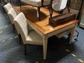 EXTENDING DINING TABLE & 6 CHAIRS