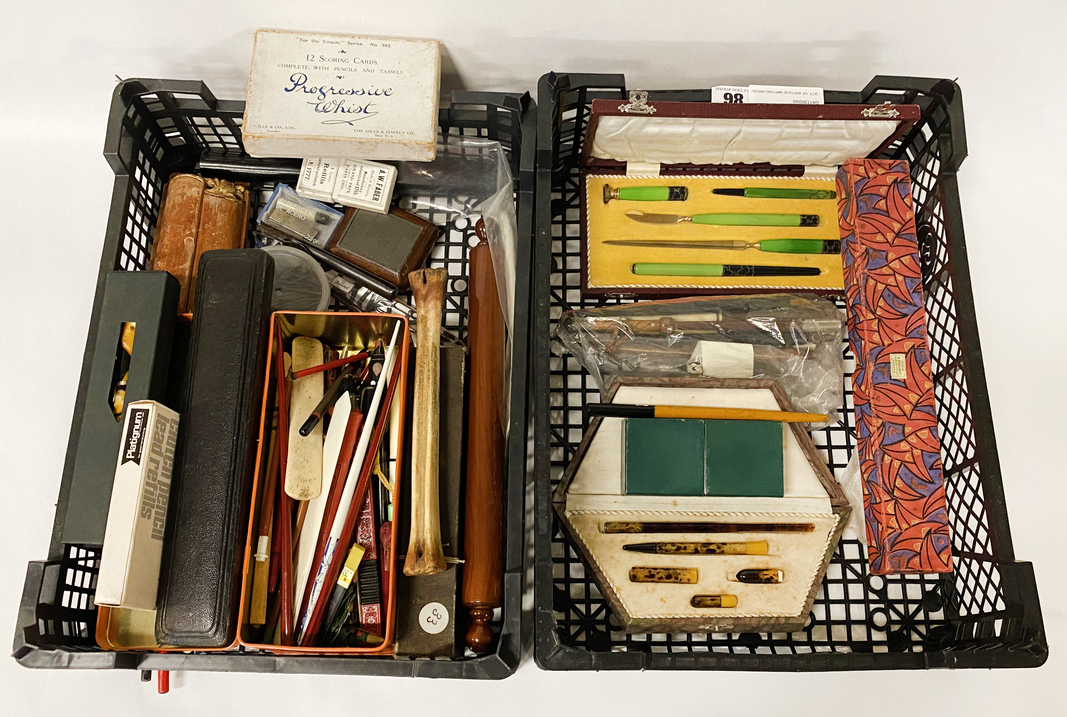 QTY. OF ANTIQUE WRITING INSTRUMENTS AND ACCOUTREMENTS