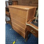 TEAK 5 DRAWER CHEST