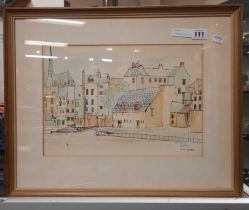 LITHOGRAPH OF FRENCH SHORE SCENE- JACK JONES - 24.5CMS (H) X 35CMS (W) APPROX PIC ONLY
