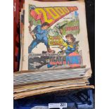 TRAY OF 2000 AD NEWSPAPER COMICS WITH SOME AMERICAN COMICS