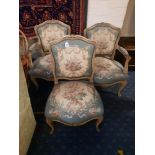 3 FRENCH STYLE CHAIRS