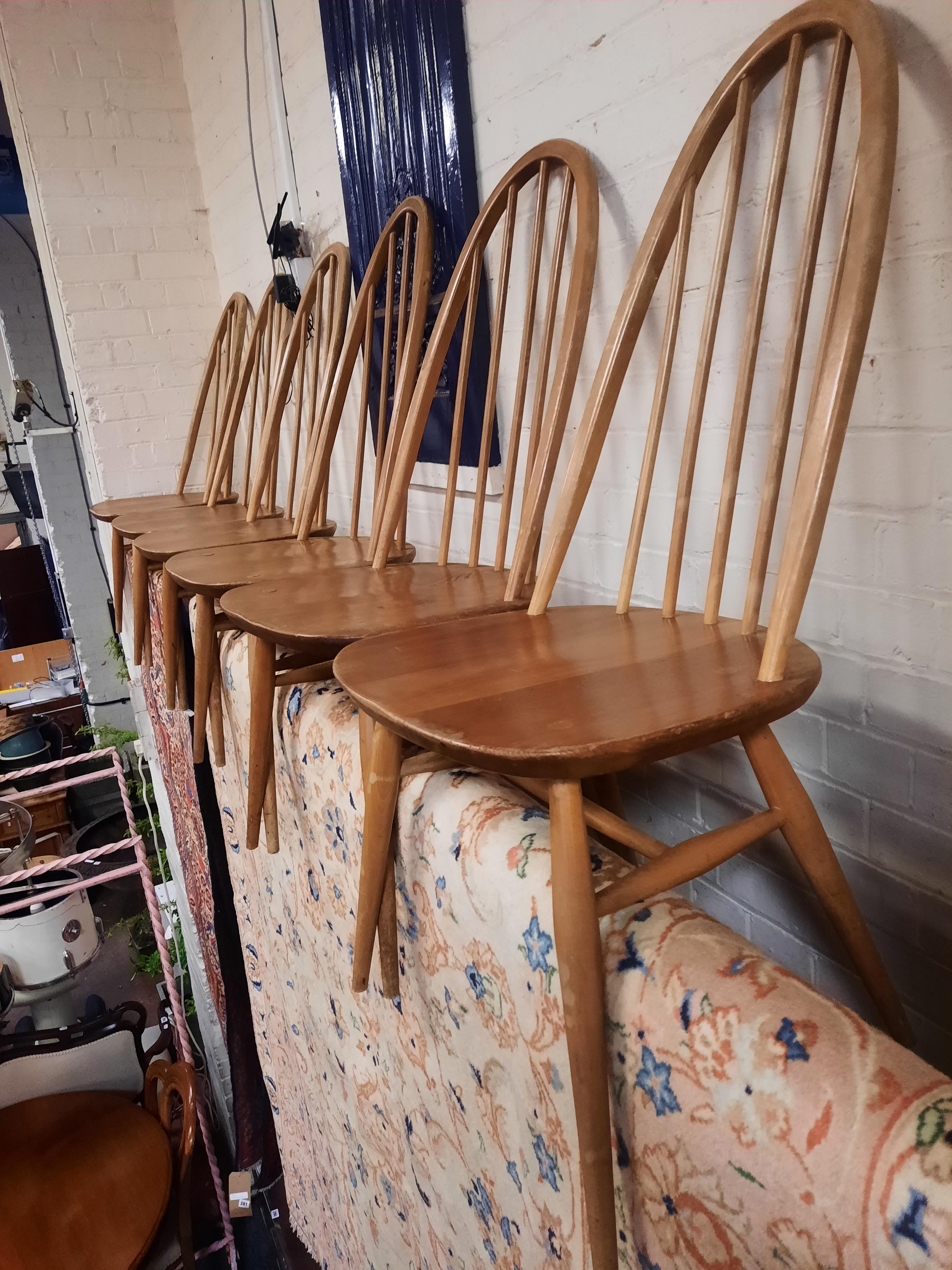 SET OF 6 ERCOL CHAIRS