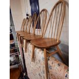 SET OF 6 ERCOL CHAIRS