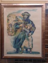 WALTER SPRITZER FRENCH ARTIST 1927- 2021 HAND SIGNED LITHOGRAPH B.R LTD EDITION 153/200 BL STAMP