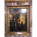 SIGNED & FRAMED PICTURE OF RELIGIOUS SCENE -37CMS (H) X 27CMS (W) APPROX - PIC ONLY