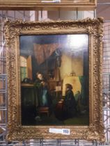 SIGNED & FRAMED PICTURE OF RELIGIOUS SCENE -37CMS (H) X 27CMS (W) APPROX - PIC ONLY