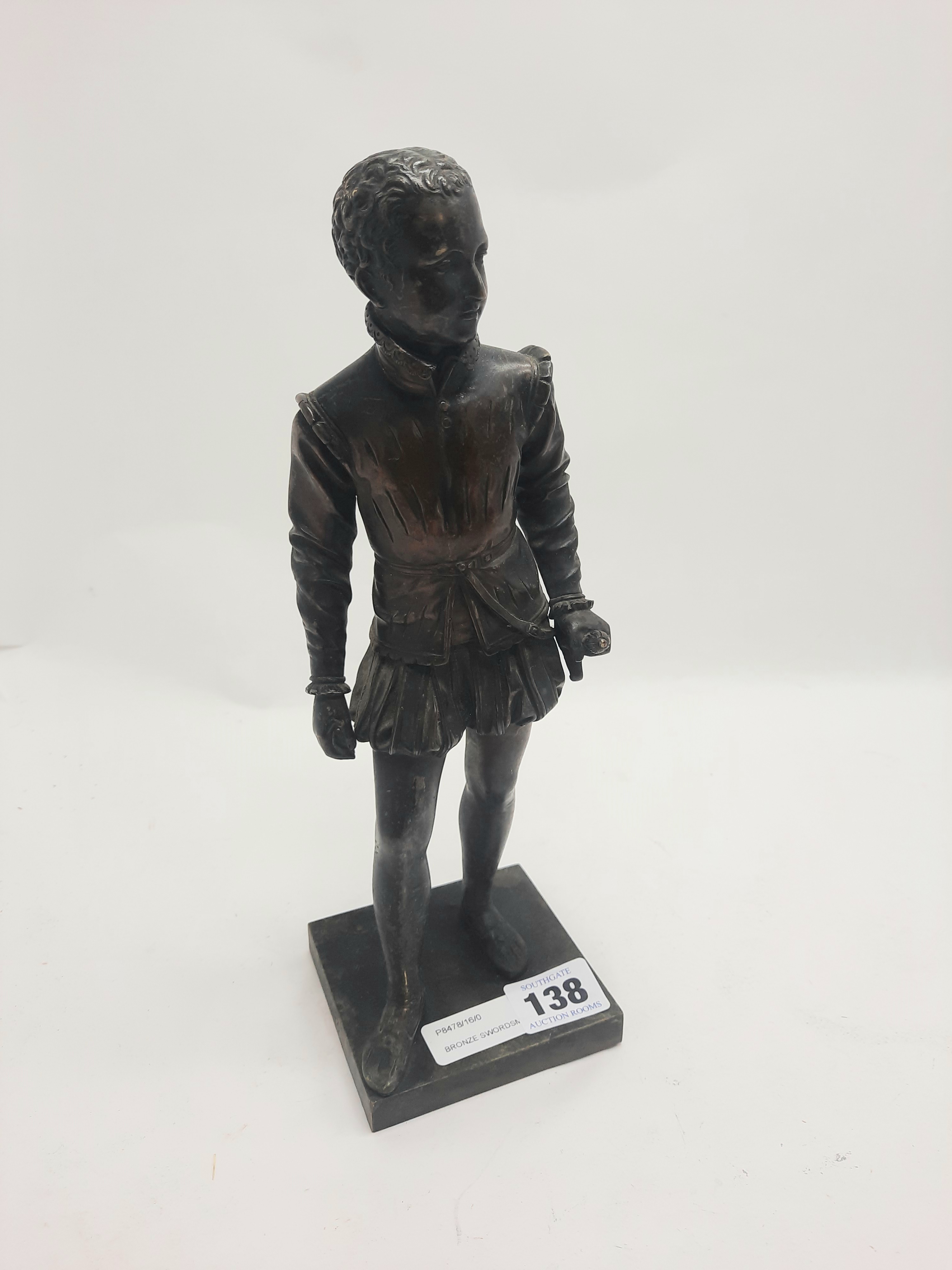 BRONZE SWORDSMAN - 27.5CMS (H) APPROX