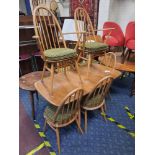 ERCOL TABLE & SIX CHAIRS