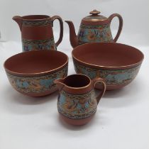 5 PIECES OF MAW POTTERY