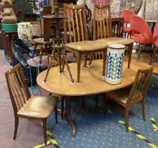 G PLAN DINING TABLE & SIX CHAIRS